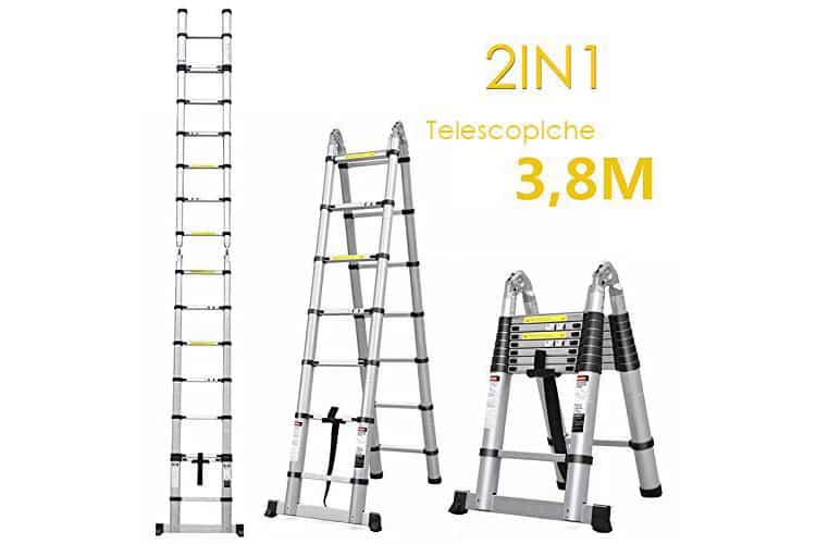 Fixkit 3.8M Pliante échelle télescopique