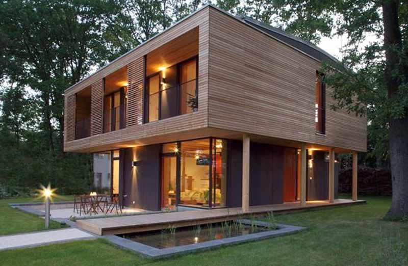 Prix de pose d'une maison en bois contemporaine clé en main