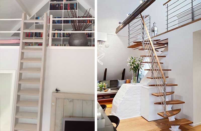 Choisir entre escalier et échelle pour sa mezzanine