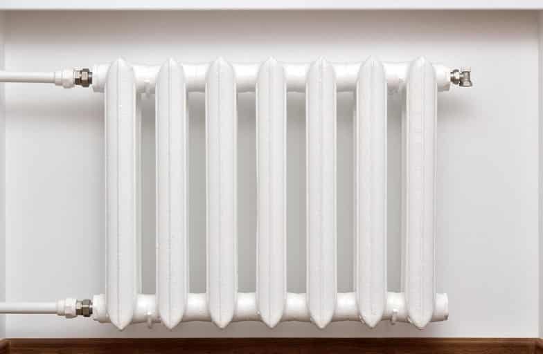 Radiateur sablé et peint