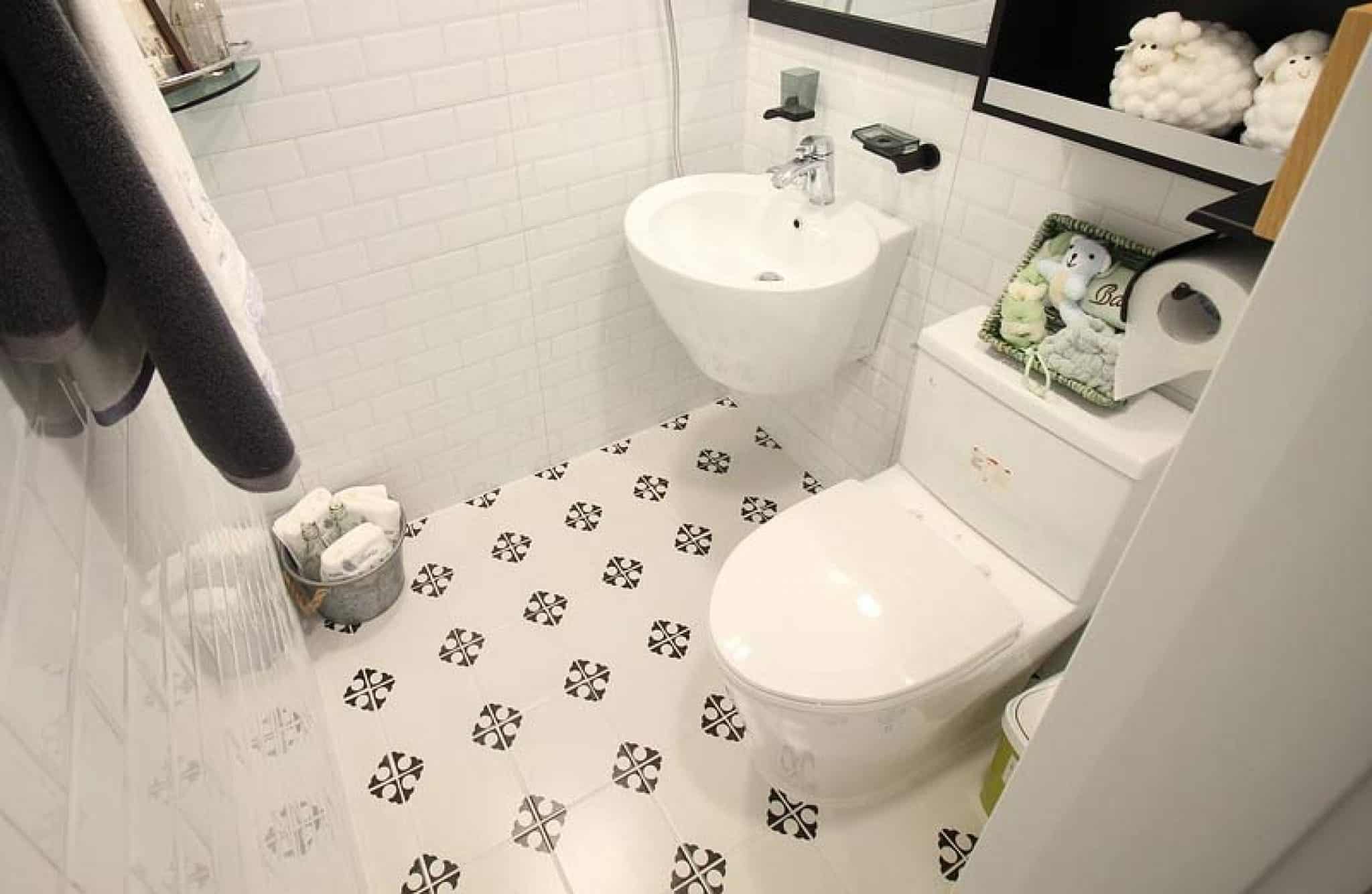 hauteur fini lave main wc