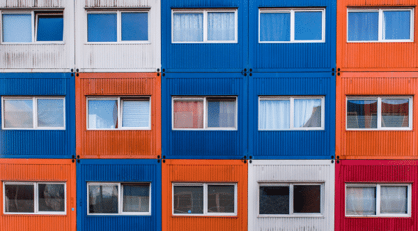 immeuble de maisons containers