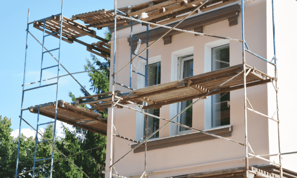 chantier de ravalement de façade