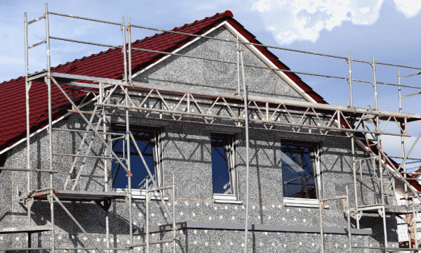 chantier de ravalement de façade