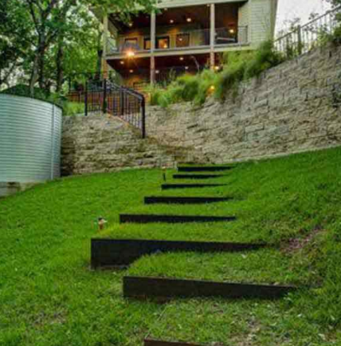 escaliers verts