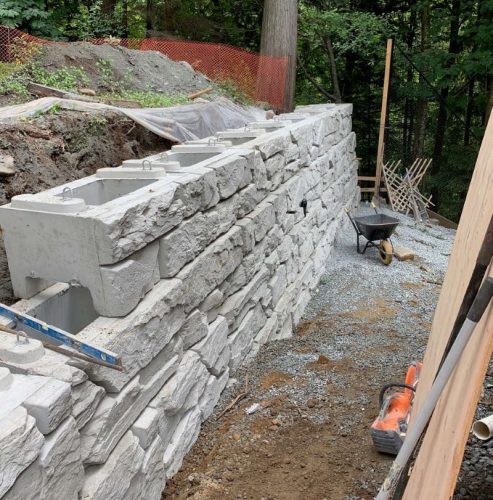 mur de soutènement en béton emboitable