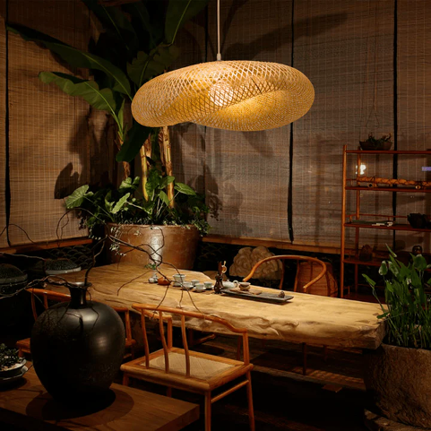 table de salon en bambou