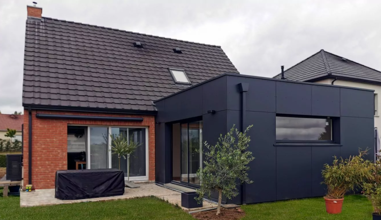 extension maison 20m2 toit plat