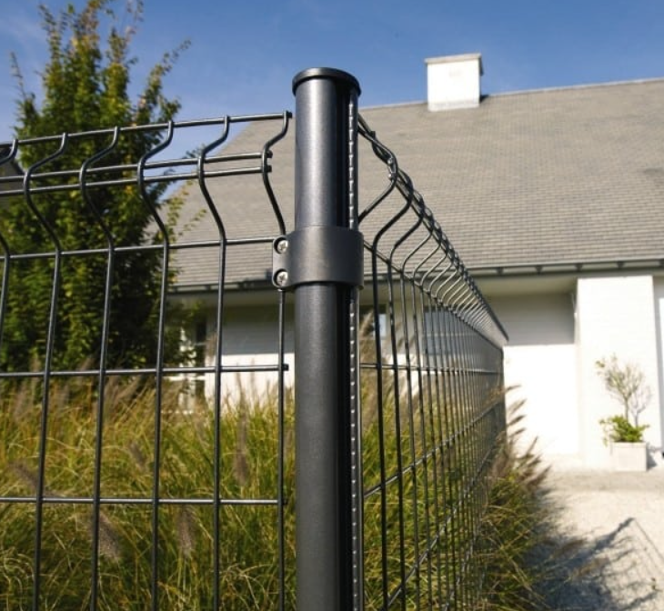 poteau d'angle pour grillage rigide