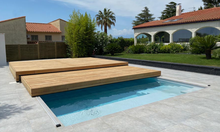 terrasse mobile en bois piscine