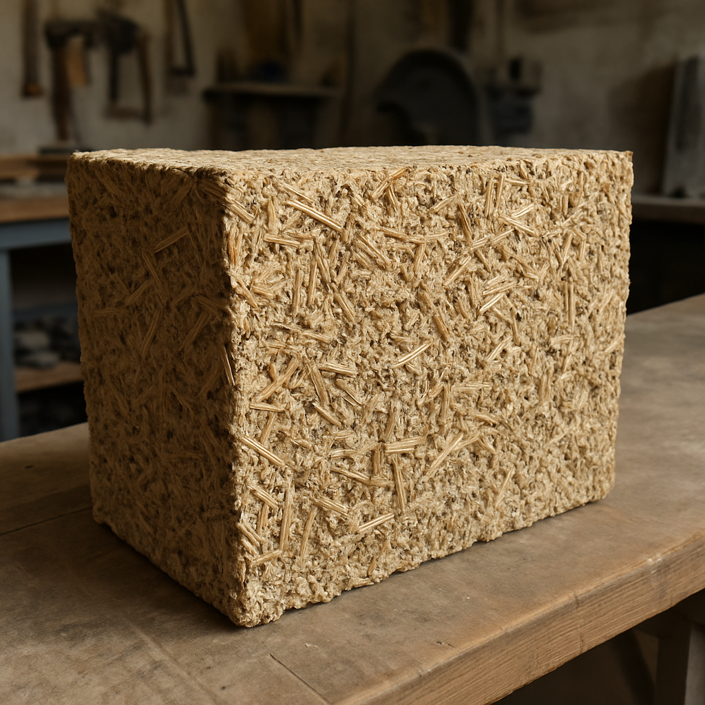 a brown block on a table