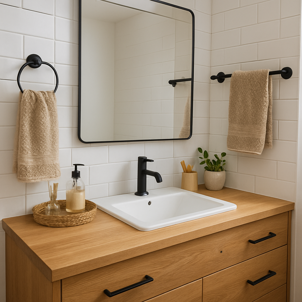 découvrez des idées inspirantes pour l'aménagement de votre salle de bain avec un plan de travail en bois. optimisez l'espace et créez une atmosphère chaleureuse grâce à des conseils pratiques et des astuces design.