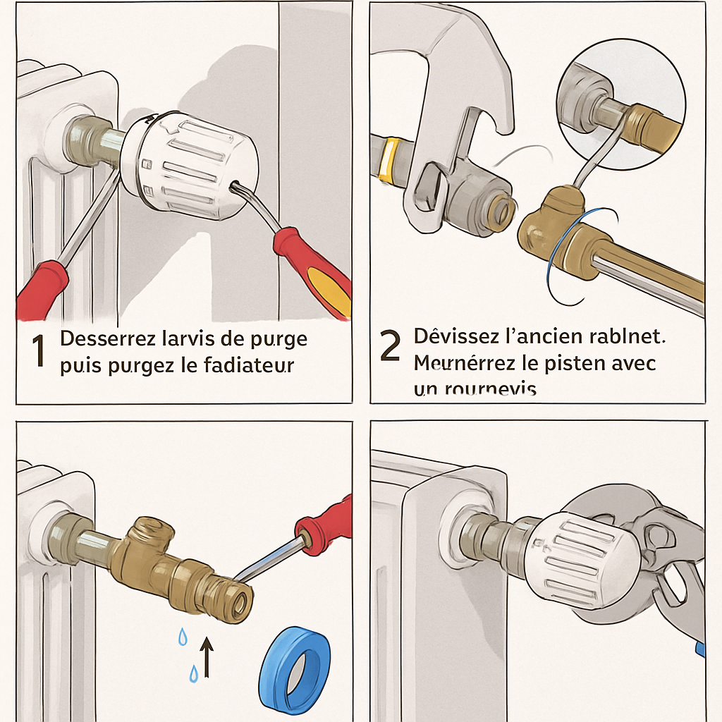 remplacez facilement votre robinet thermostatique en seulement 30 minutes, sans avoir à vidanger votre installation. suivez notre guide pratique pour une installation rapide et sans tracas !