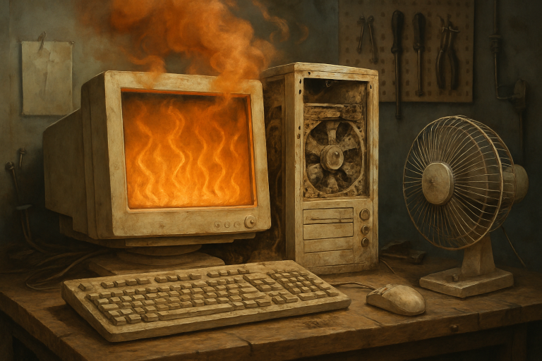 Amstrad 6128 Plus + Moniteur - Vintage - S'allume, Lecteur Non Testé - Collection
