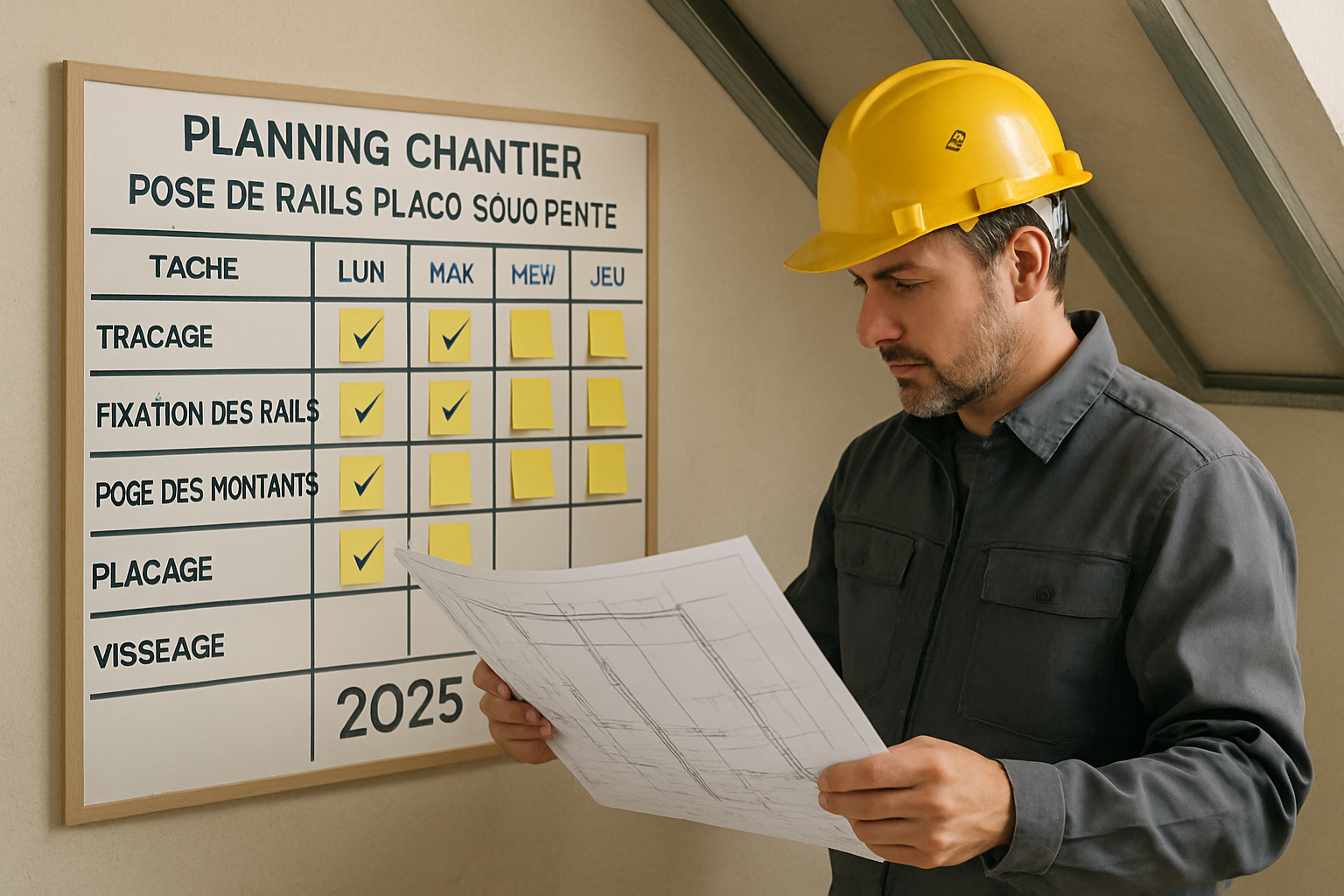 découvrez quel espacement choisir pour les rails placo sous pente en 2025 afin d'assurer robustesse et conformité aux normes actuelles.