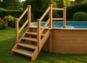 Escalier pour piscine hors sol en bois : comment choisir le modèle adapté à votre jardin ?