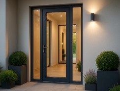 Porte d’entrée aluminium vitrée moderne – Sur-mesure & Design