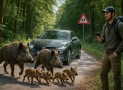 Sangliers en 2025 : quels dangers pour les promeneurs et automobilistes ?