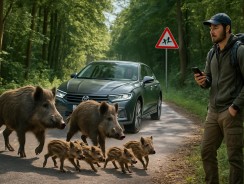 Sangliers en 2025 : quels dangers pour les promeneurs et automobilistes ?